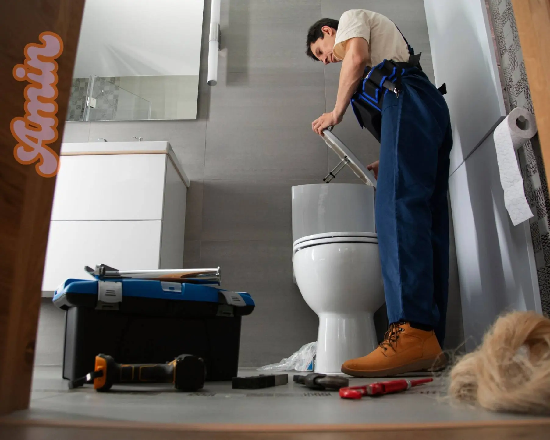 رفع گرفتگی توالت فرنگی با خدمات امین